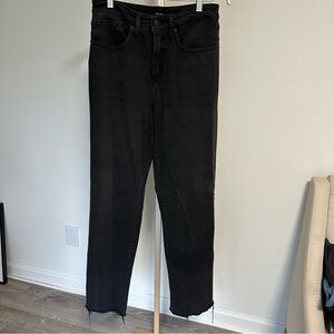Good American Women's Black Boyfriend Jeans